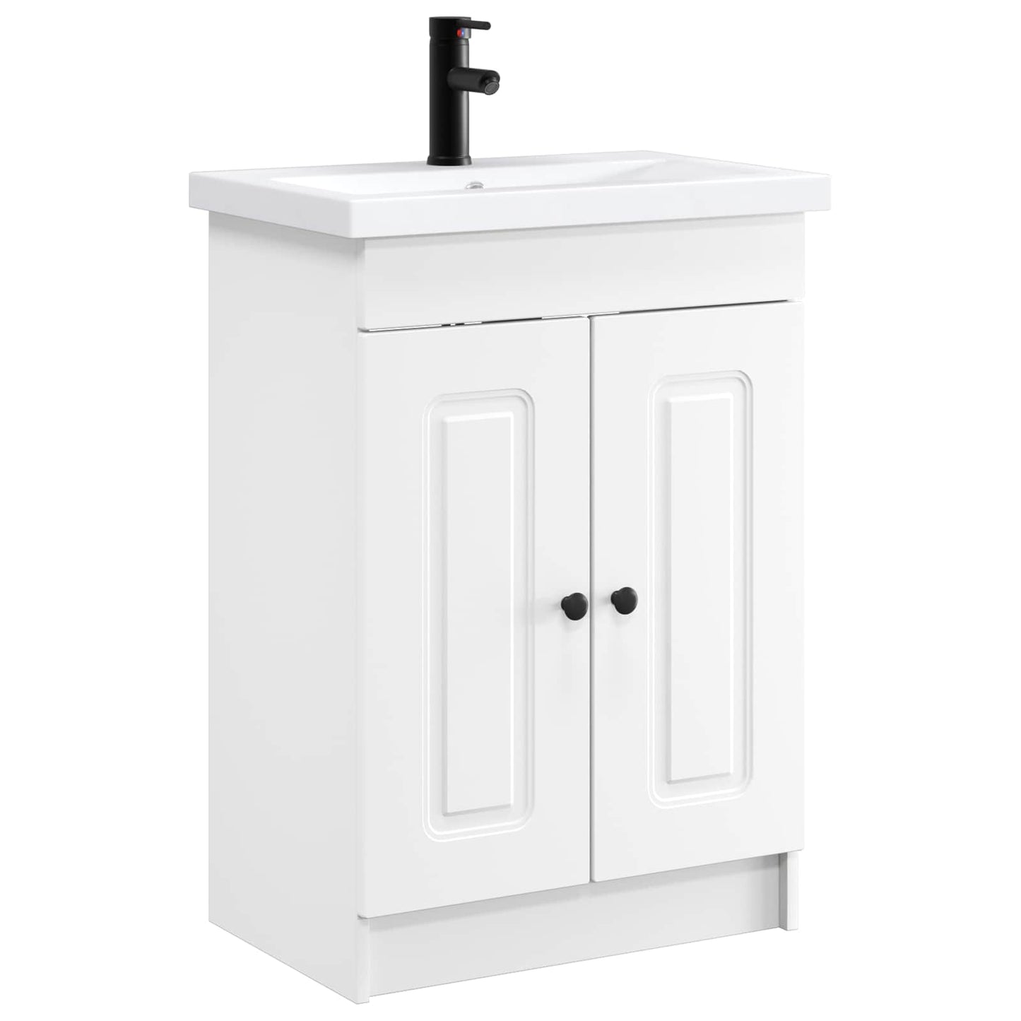 Badezimmermöbel-Set Weiß 56 x 37,5 x 81 cm Holzwerkstoff