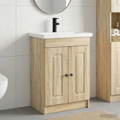 Badezimmermöbel-Set Sonoma-Eiche 56 x 37,5 x 81 cm