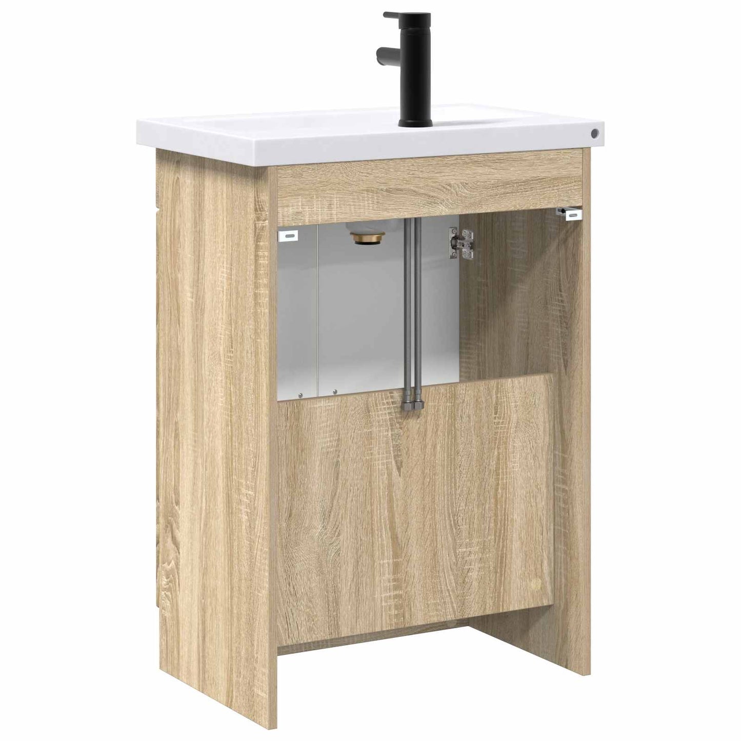 Badezimmermöbel-Set Sonoma-Eiche 56 x 37,5 x 81 cm