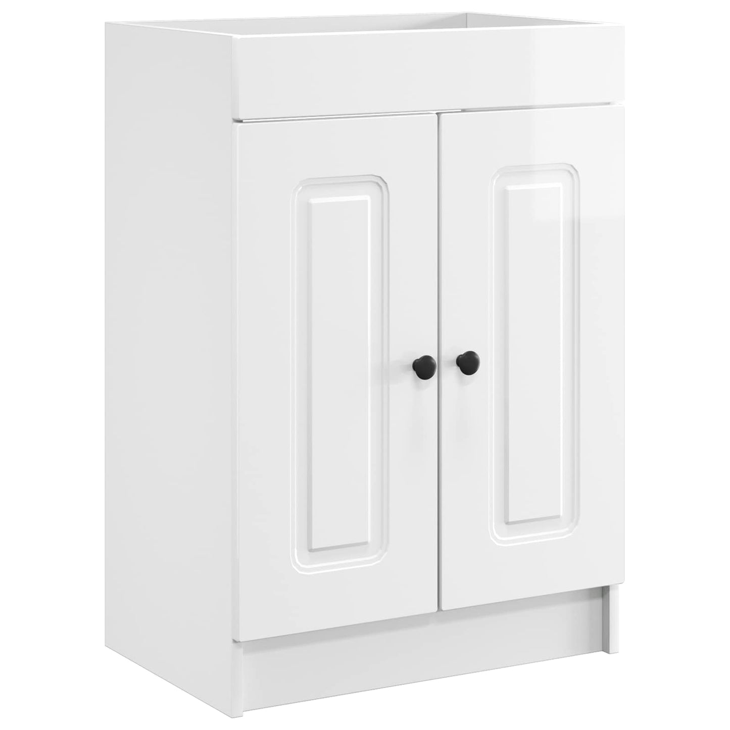 Badezimmermöbel-Set Hochglanz Weiß 56 x 37,5 x 81 cm