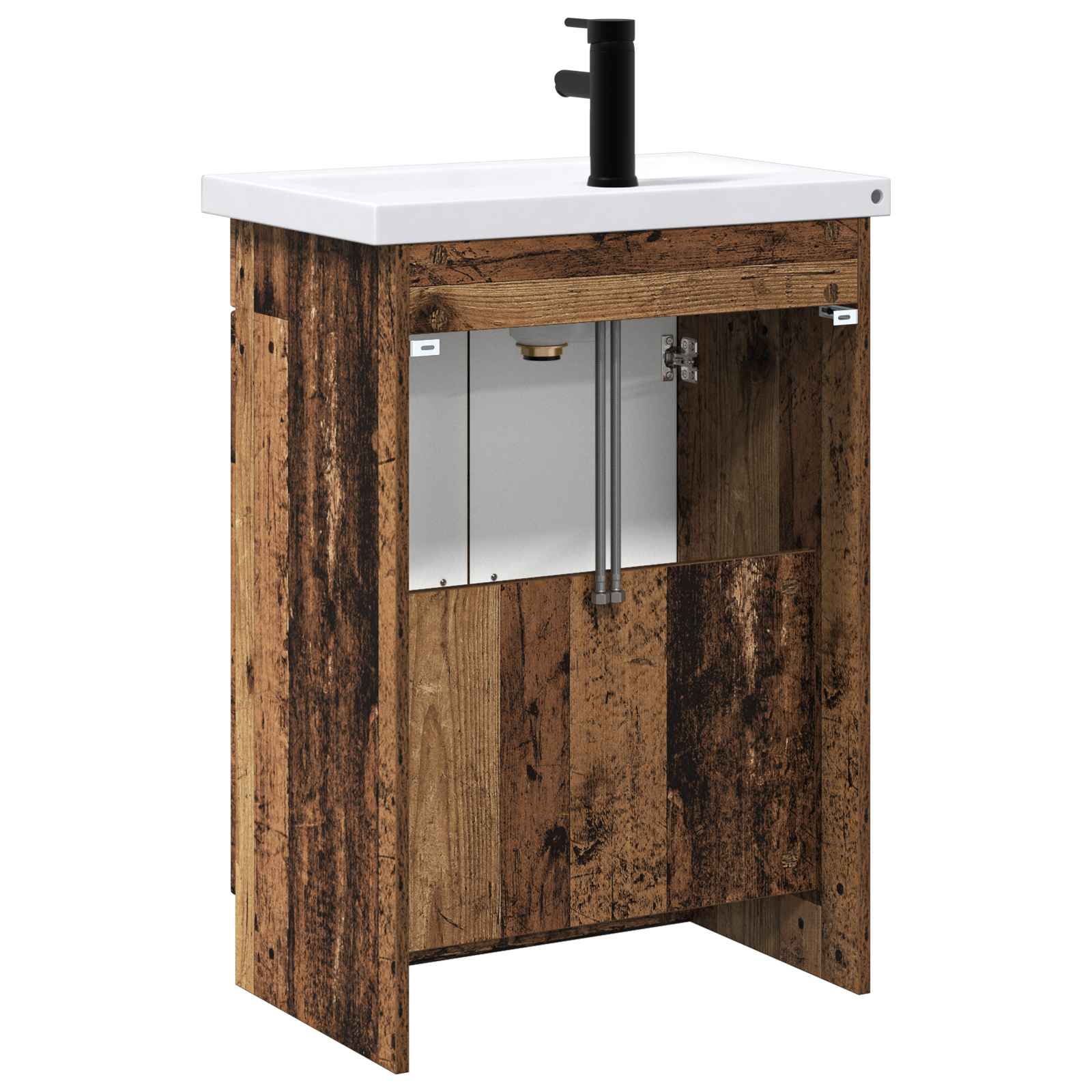 Badezimmermöbel-Set Altholz 56 x 37,5 x 81 cm Holzwerkstoff