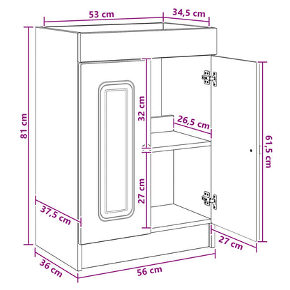 Badezimmermöbel-Set Artisan-Eiche 56 x 37,5 x 81 cm
