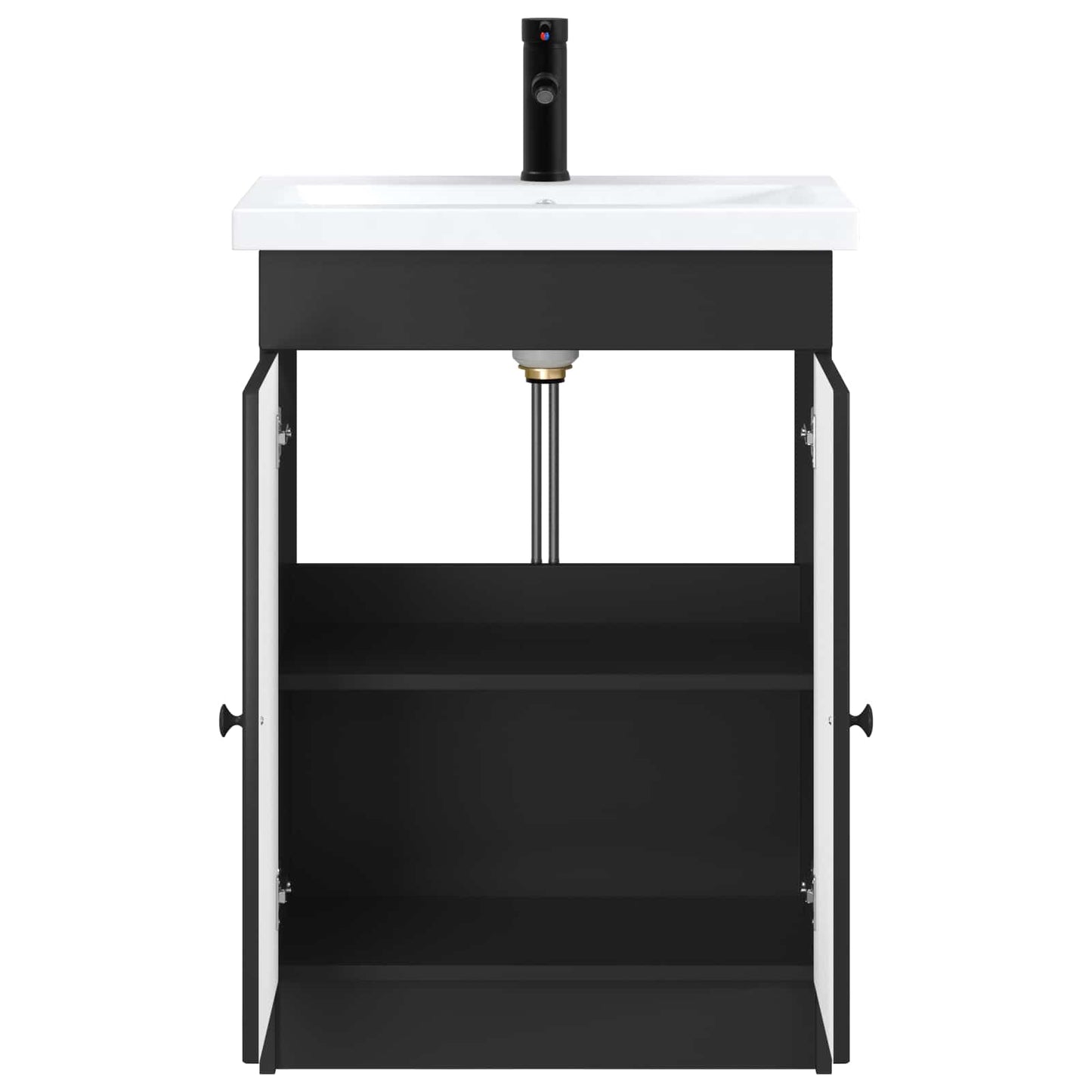 Badezimmermöbel-Set Schwarz 78,5 x 37,5 x 81 cm Holzwerkstoff
