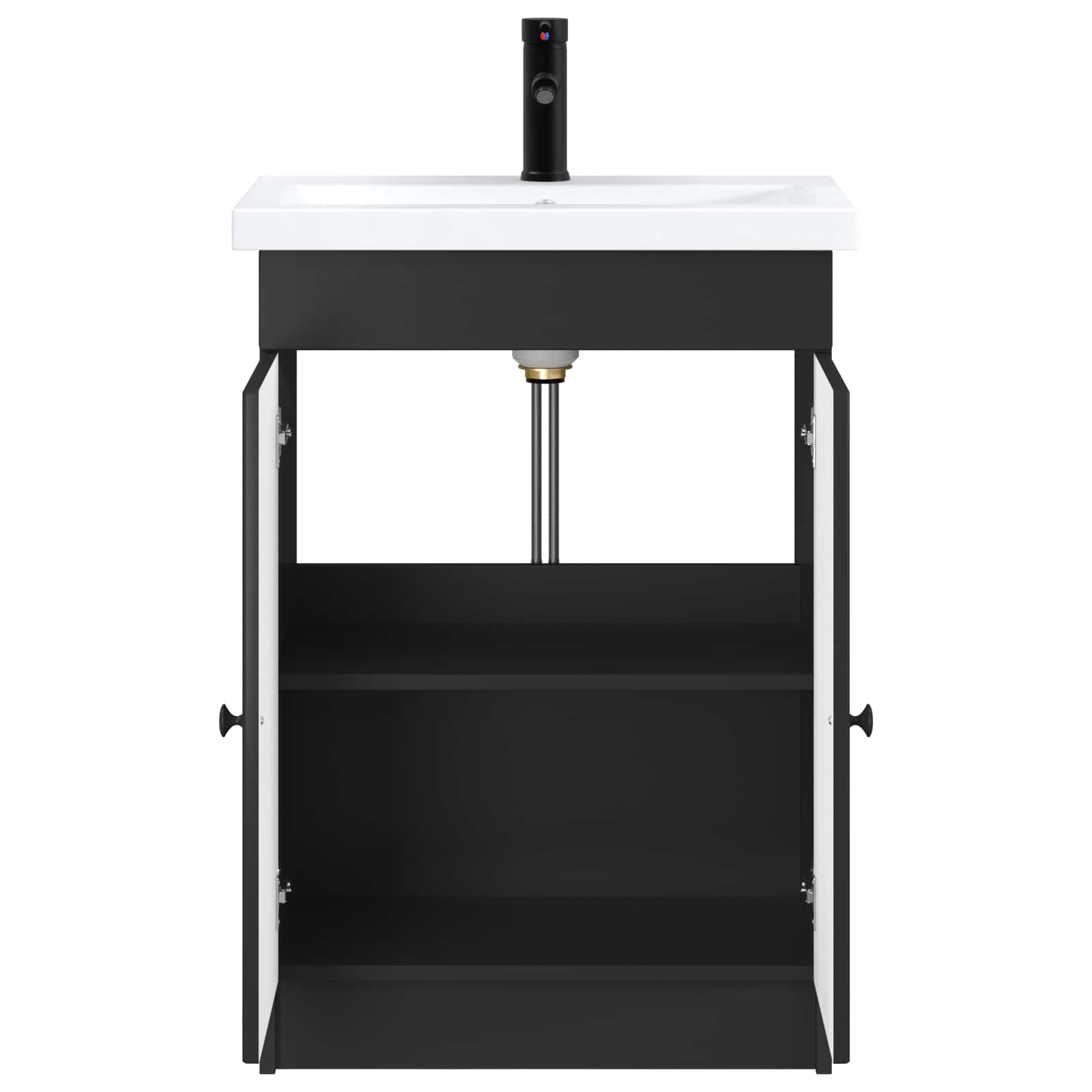 Badezimmermöbel-Set Schwarz 78,5 x 37,5 x 81 cm Holzwerkstoff