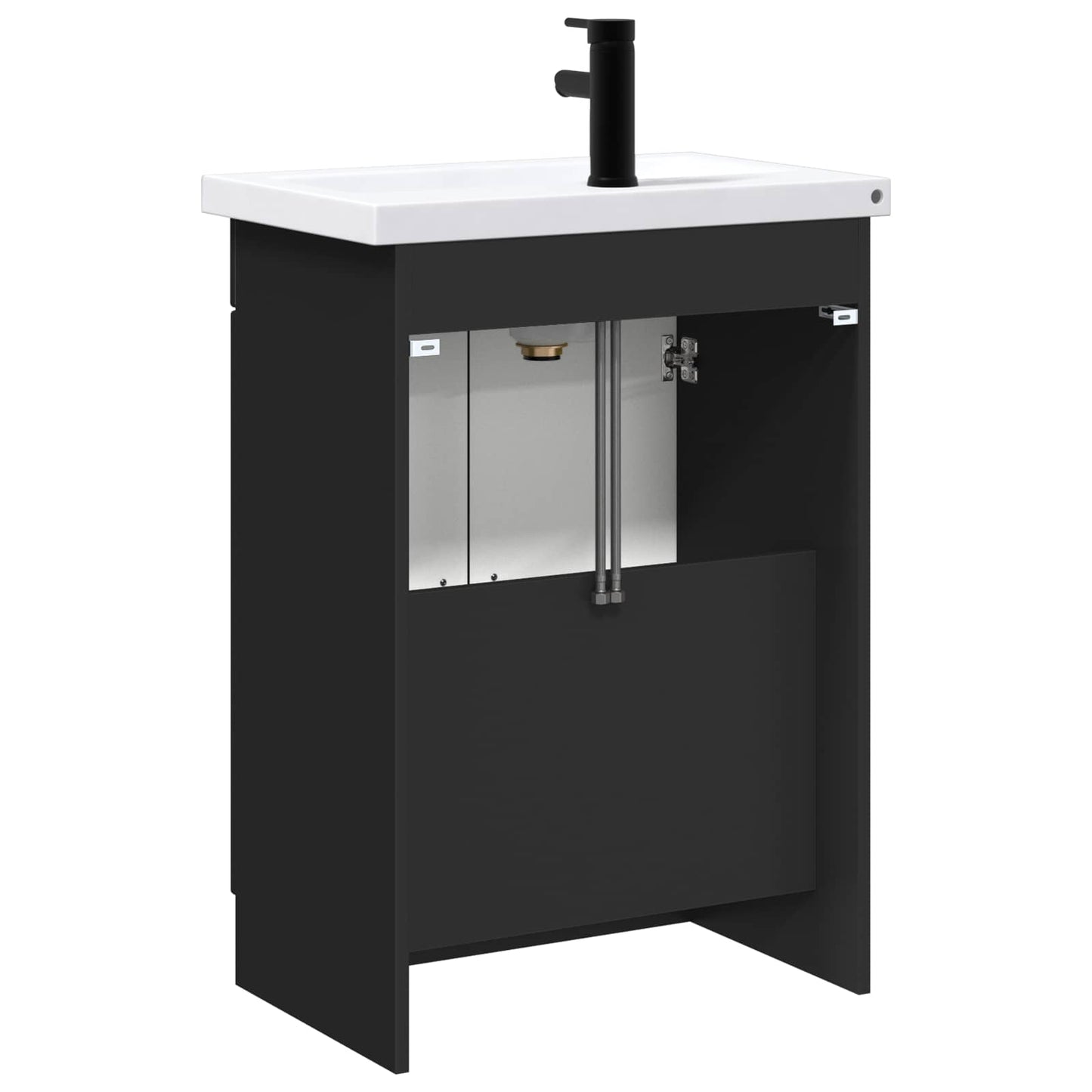 Badezimmermöbel-Set Schwarz 78,5 x 37,5 x 81 cm Holzwerkstoff
