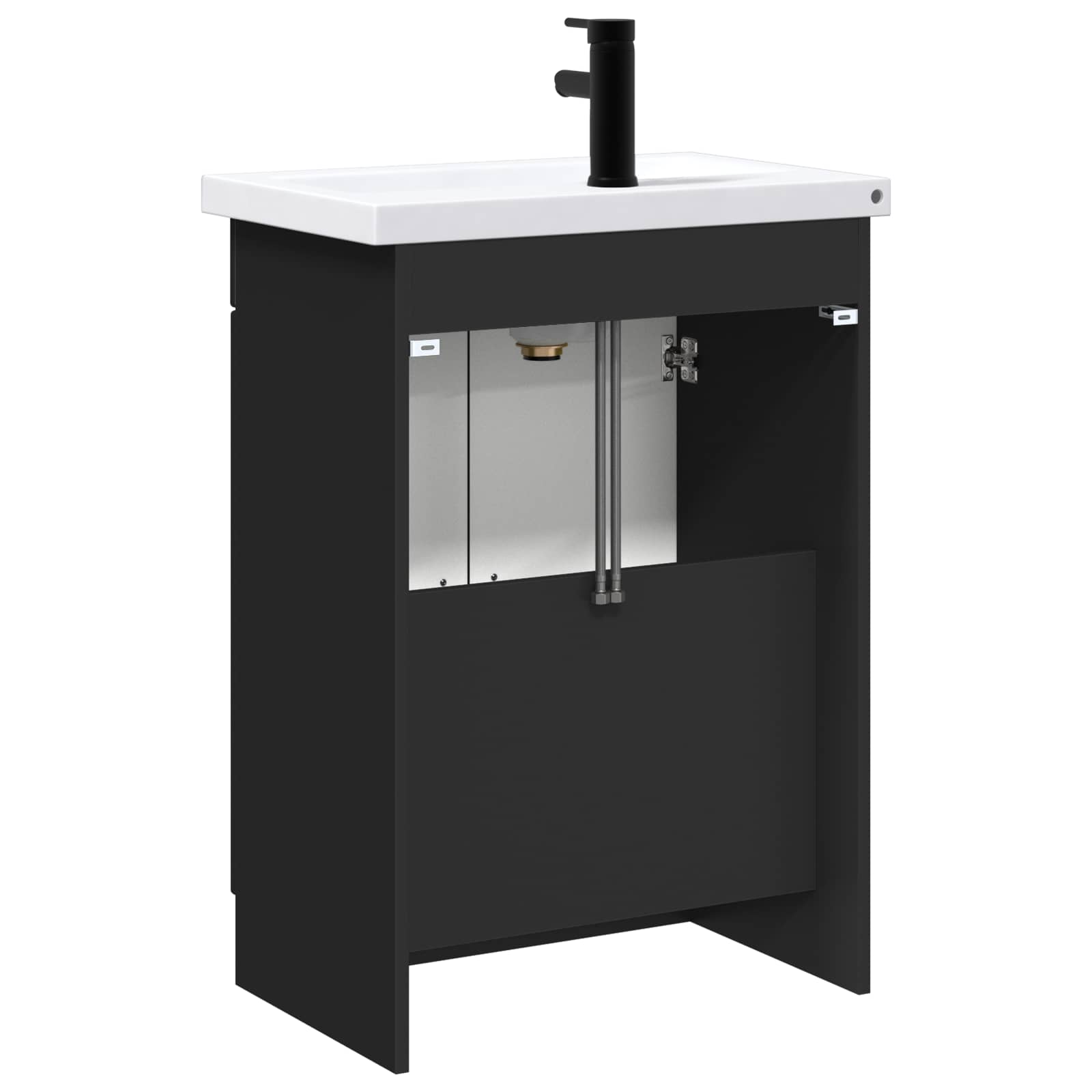 Badezimmermöbel-Set Schwarz 78,5 x 37,5 x 81 cm Holzwerkstoff