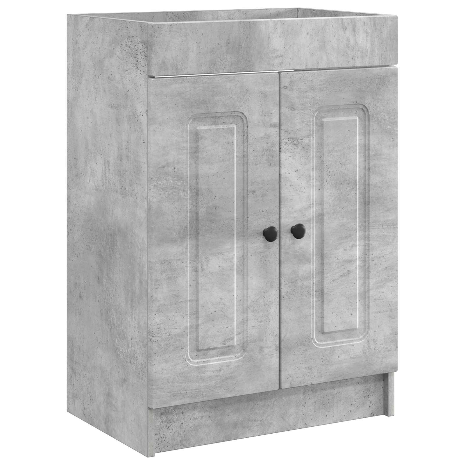 Badezimmermöbel-Set Betongrau 78,5 x 37,5 x 81 cm Holzwerkstoff