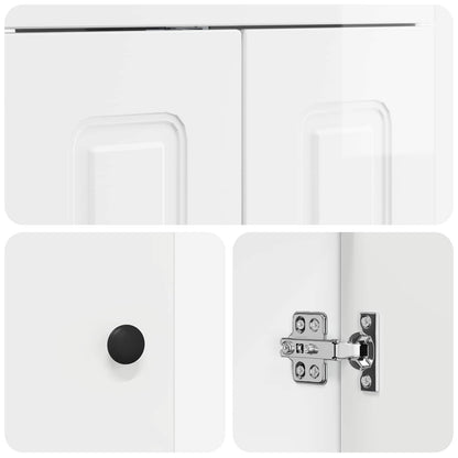 Badezimmermöbel-Set Hochglanz Weiß 78,5 x 37,5 x 81 cm