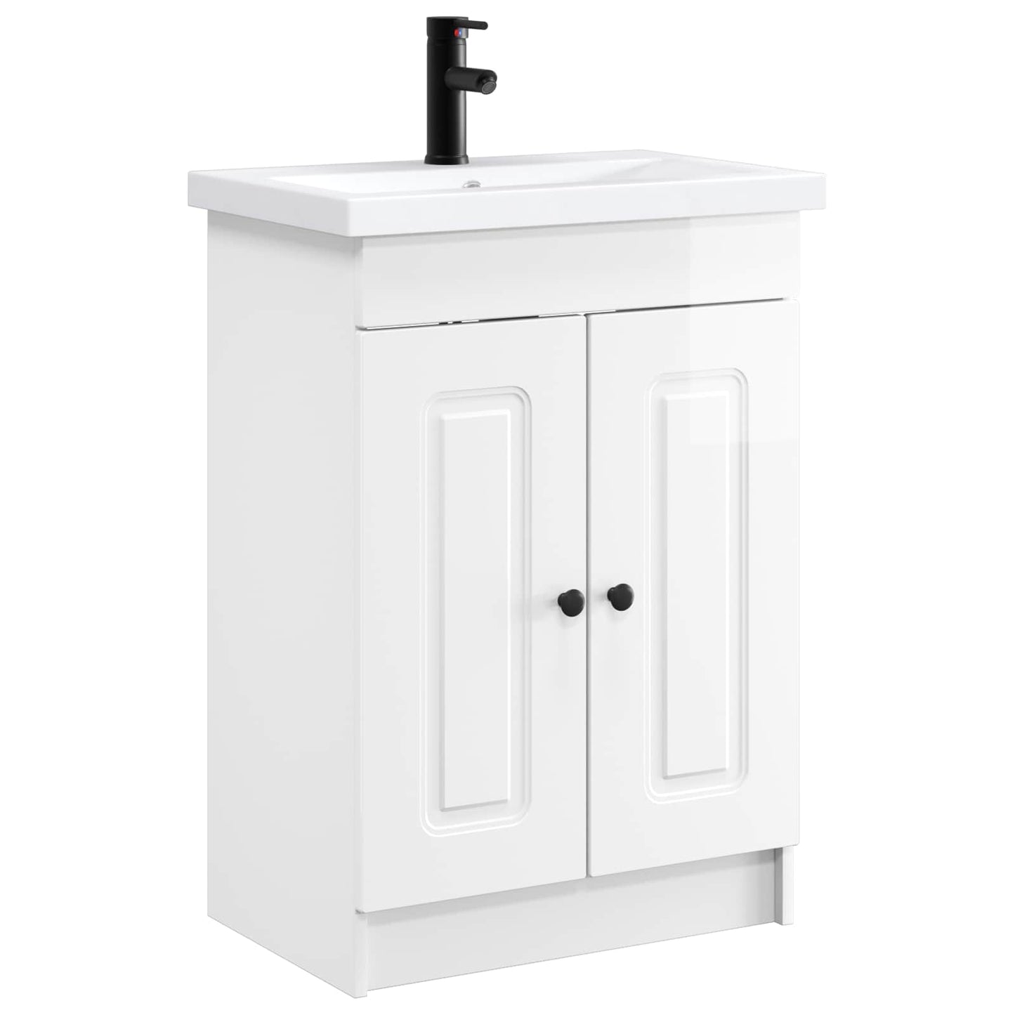 Badezimmermöbel-Set Hochglanz Weiß 78,5 x 37,5 x 81 cm
