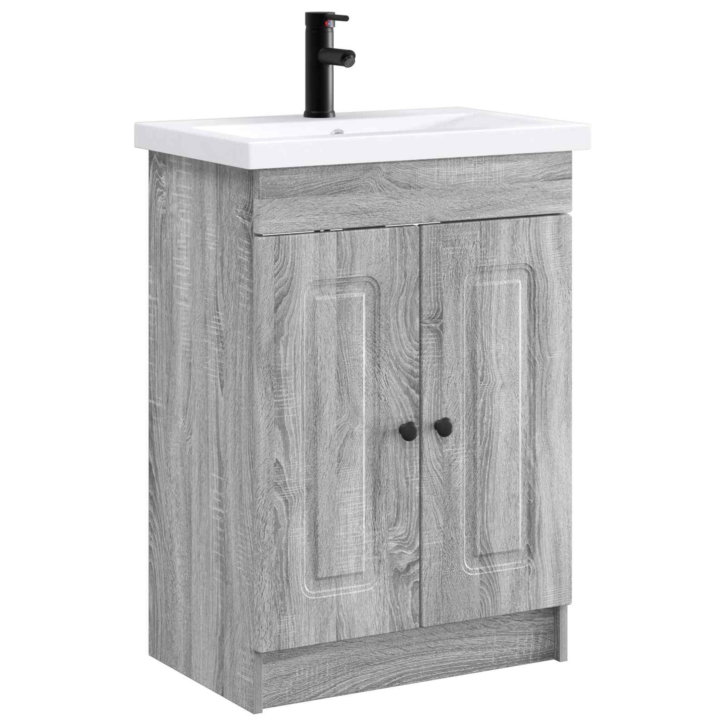 Badezimmermöbel-Set Grau Sonoma 78,5 x 37,5 x 81 cm