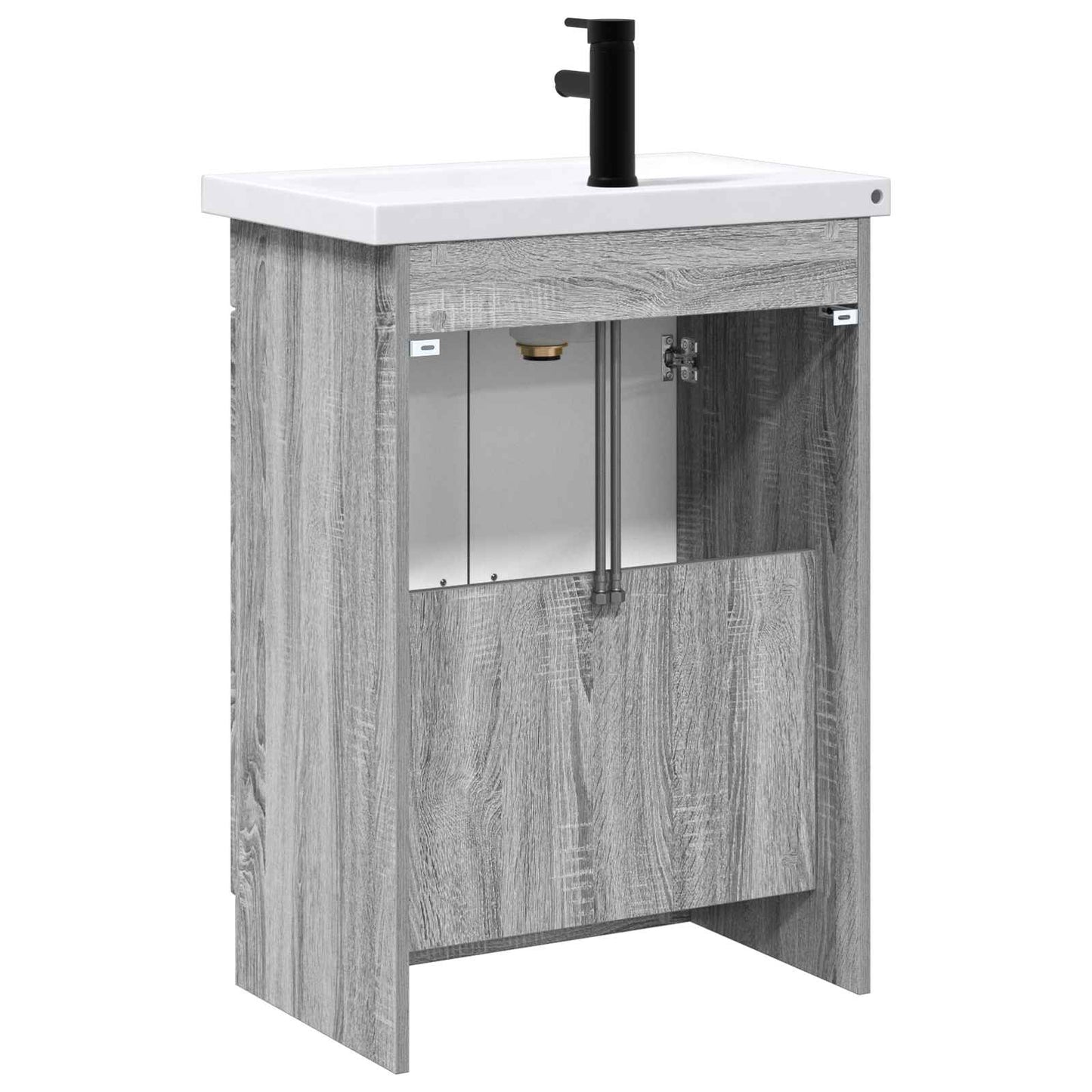 Badezimmermöbel-Set Grau Sonoma 78,5 x 37,5 x 81 cm