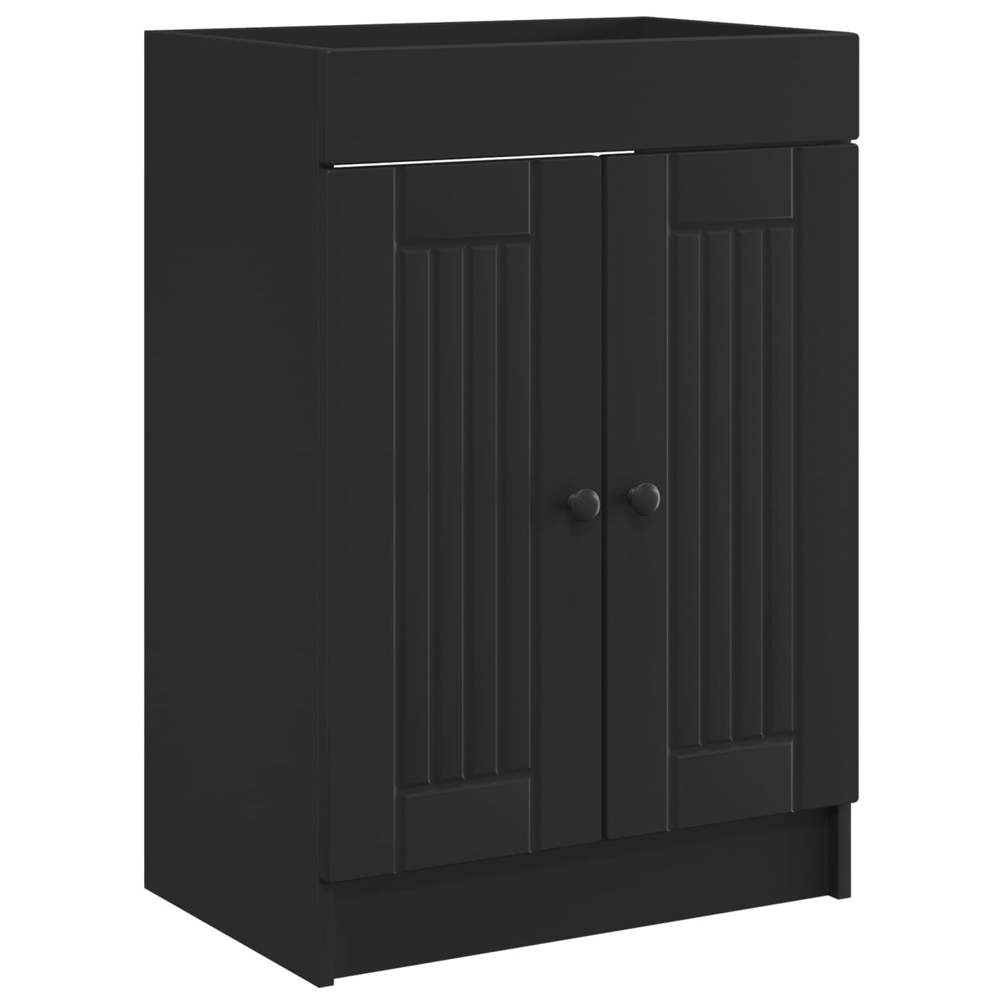Badezimmermöbel-Set Schwarz 56 x 37,5 x 81 cm Holzwerkstoff