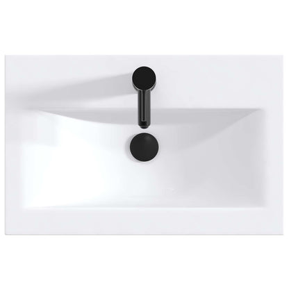Badezimmermöbel-Set Schwarz 56 x 37,5 x 81 cm Holzwerkstoff