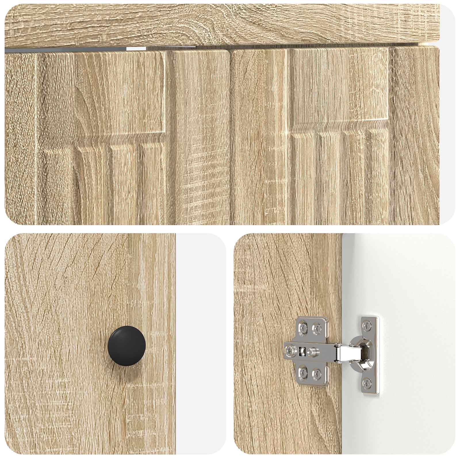 Badezimmermöbel-Set Sonoma-Eiche 56 x 37,5 x 81 cm