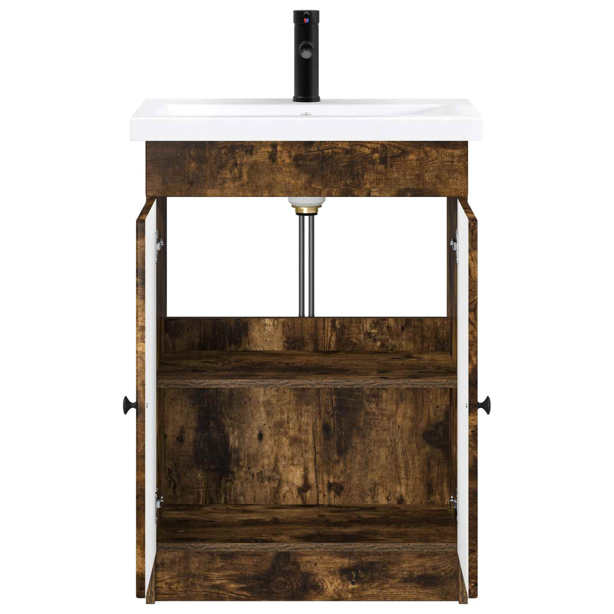 Badezimmermöbel-Set Geräucherte Eiche 56 x 37,5 x 81 cm