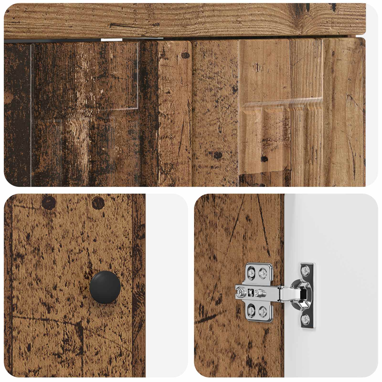 Badezimmermöbel-Set Altholz 56 x 37,5 x 81 cm Holzwerkstoff