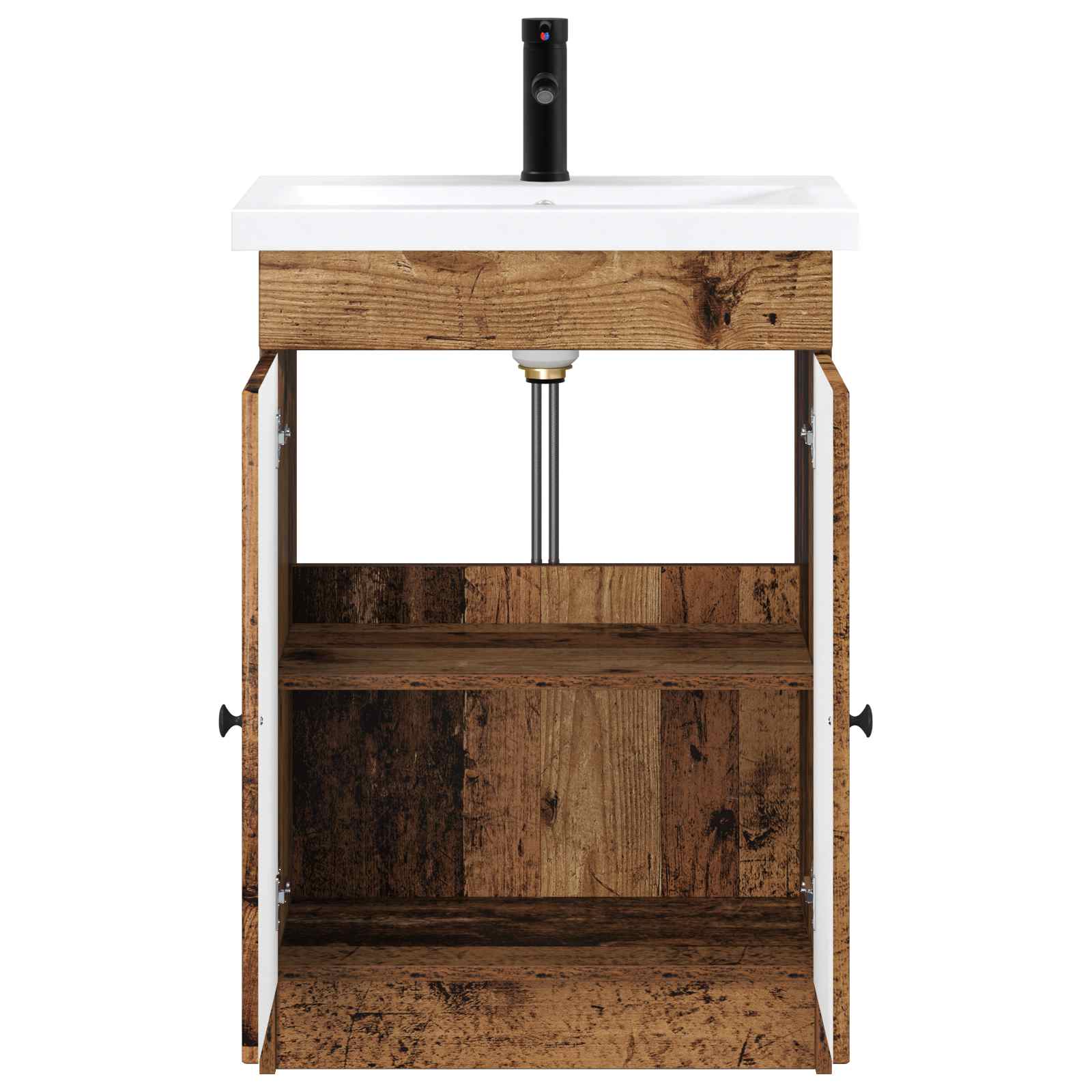 Badezimmermöbel-Set Altholz 56 x 37,5 x 81 cm Holzwerkstoff