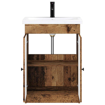 Badezimmermöbel-Set Altholz 56 x 37,5 x 81 cm Holzwerkstoff