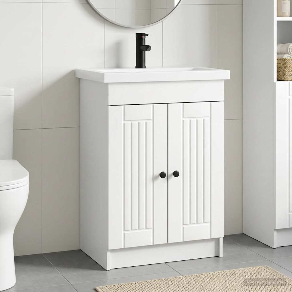 Badezimmermöbel-Set Weiß 78,5 x 37,5 x 81 cm Holzwerkstoff