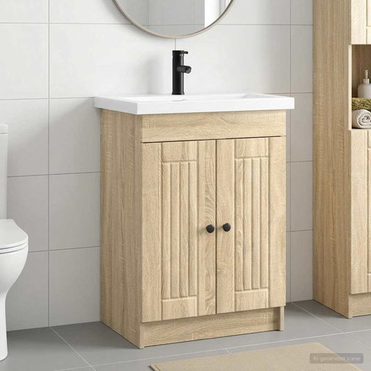 Badezimmermöbel-Set Sonoma-Eiche 78,5 x 37,5 x 81 cm