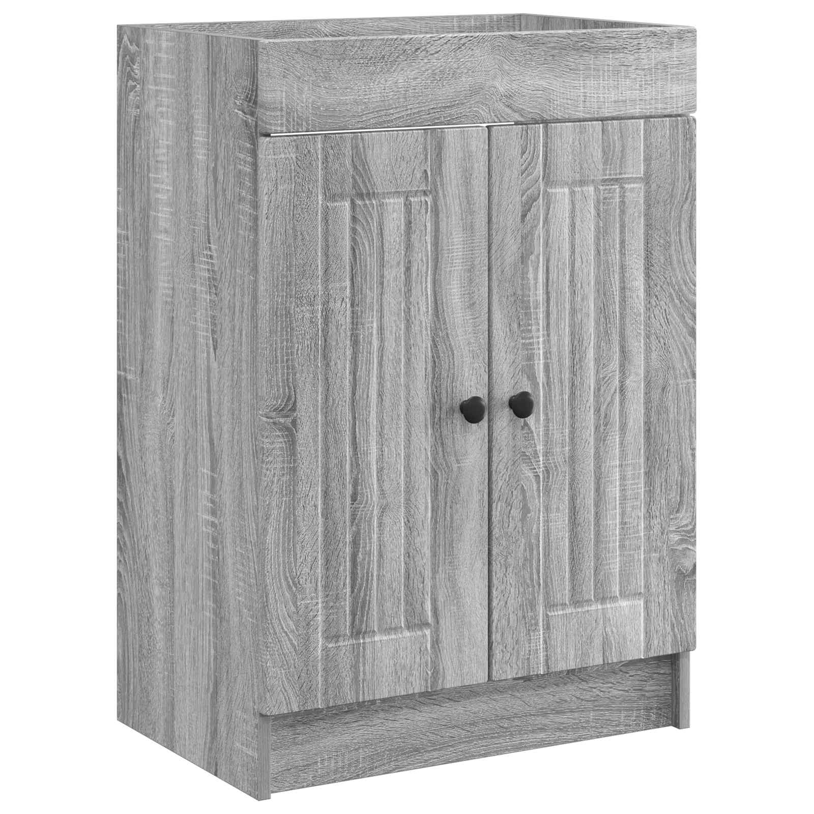 Badezimmermöbel-Set Grau Sonoma 78,5 x 37,5 x 81 cm