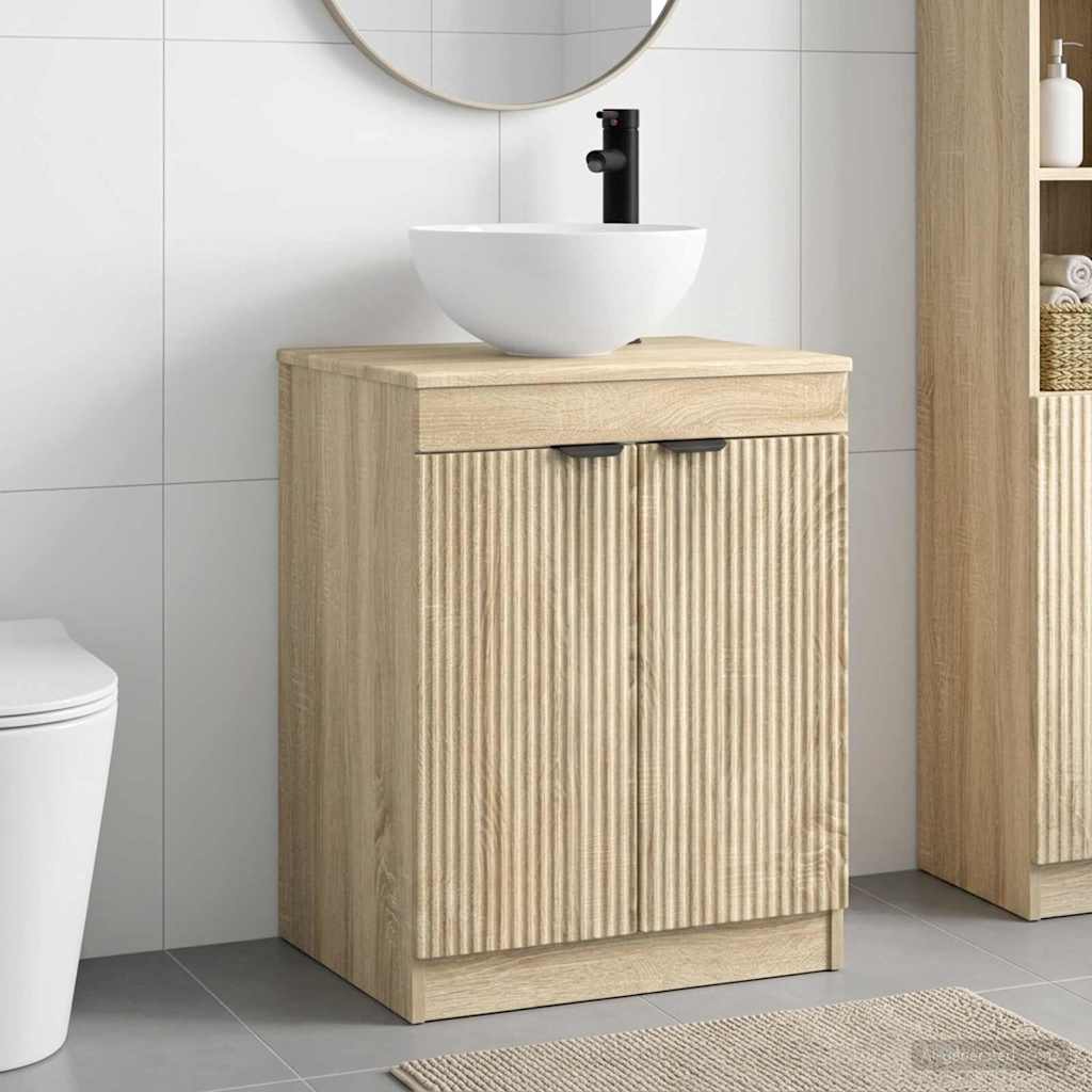 Badezimmermöbel-Set Sonoma-Eiche Holzwerkstoff