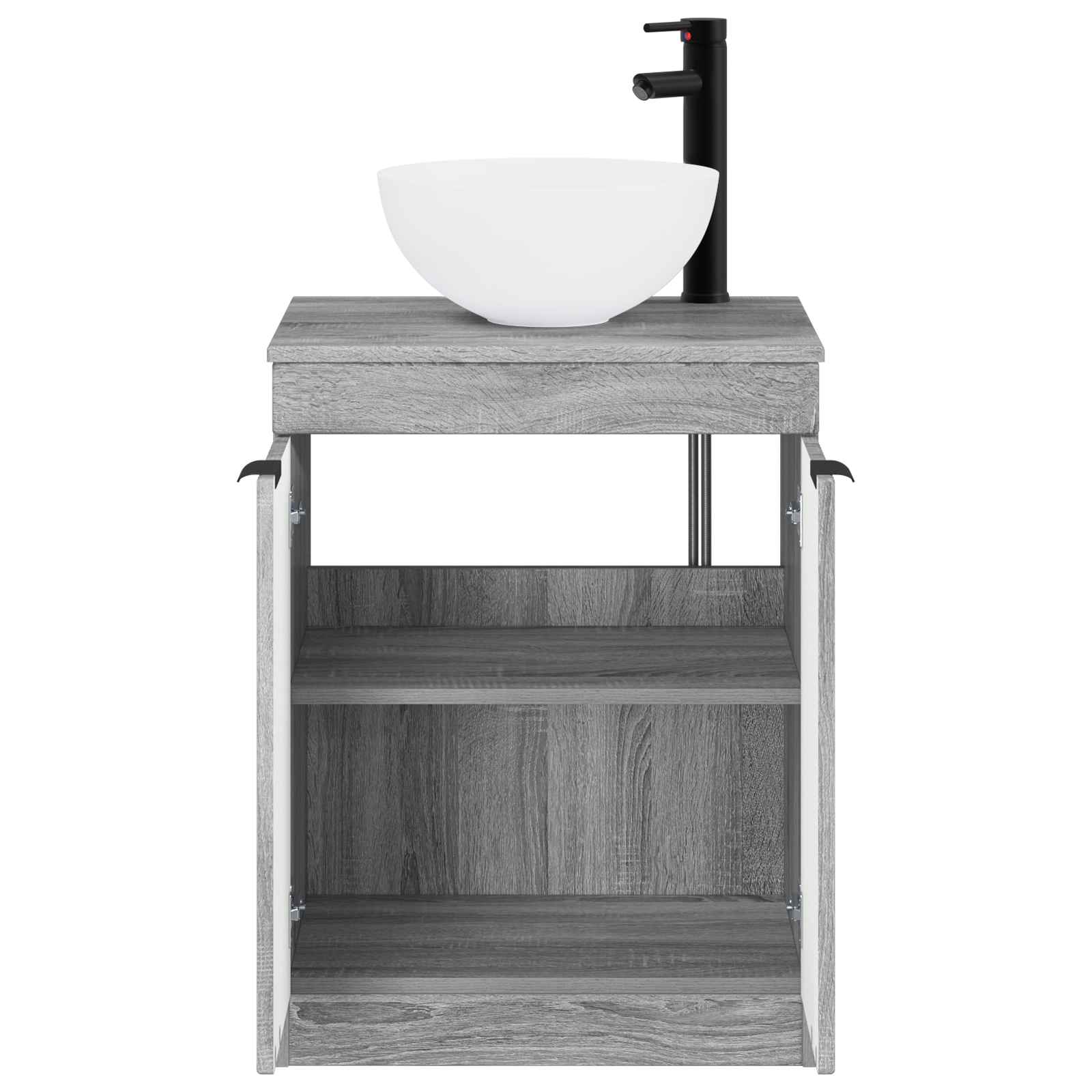 Badezimmermöbel-Set Grau Sonoma Holzwerkstoff