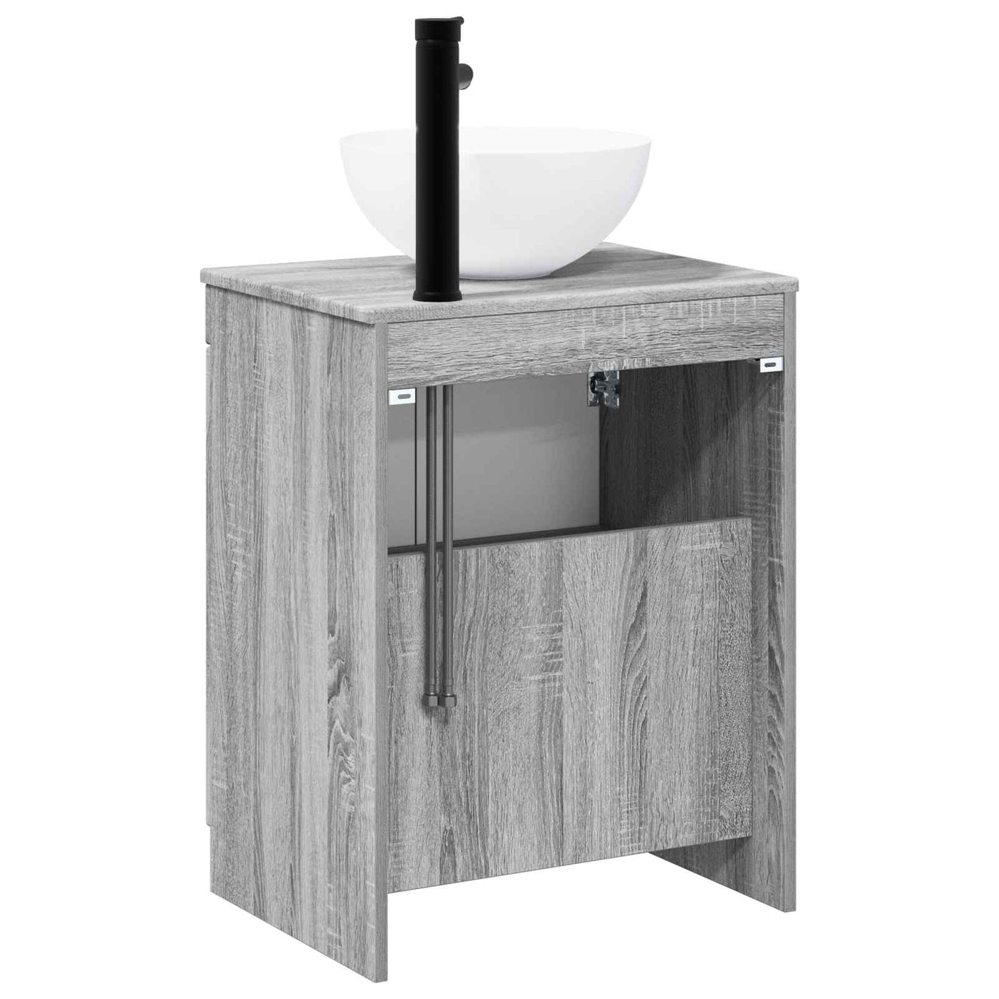 Badezimmermöbel-Set Grau Sonoma Holzwerkstoff