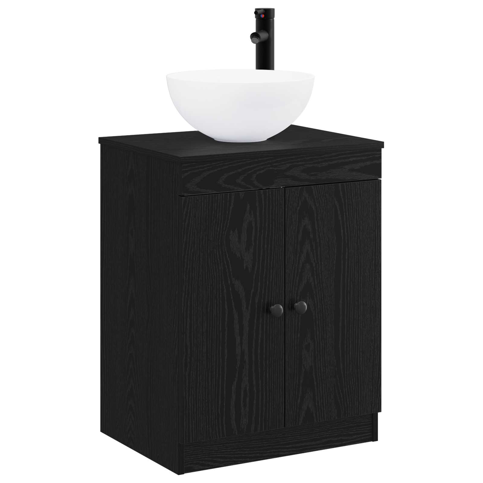 Badezimmermöbel-Set Schwarze Eiche Holzwerkstoff