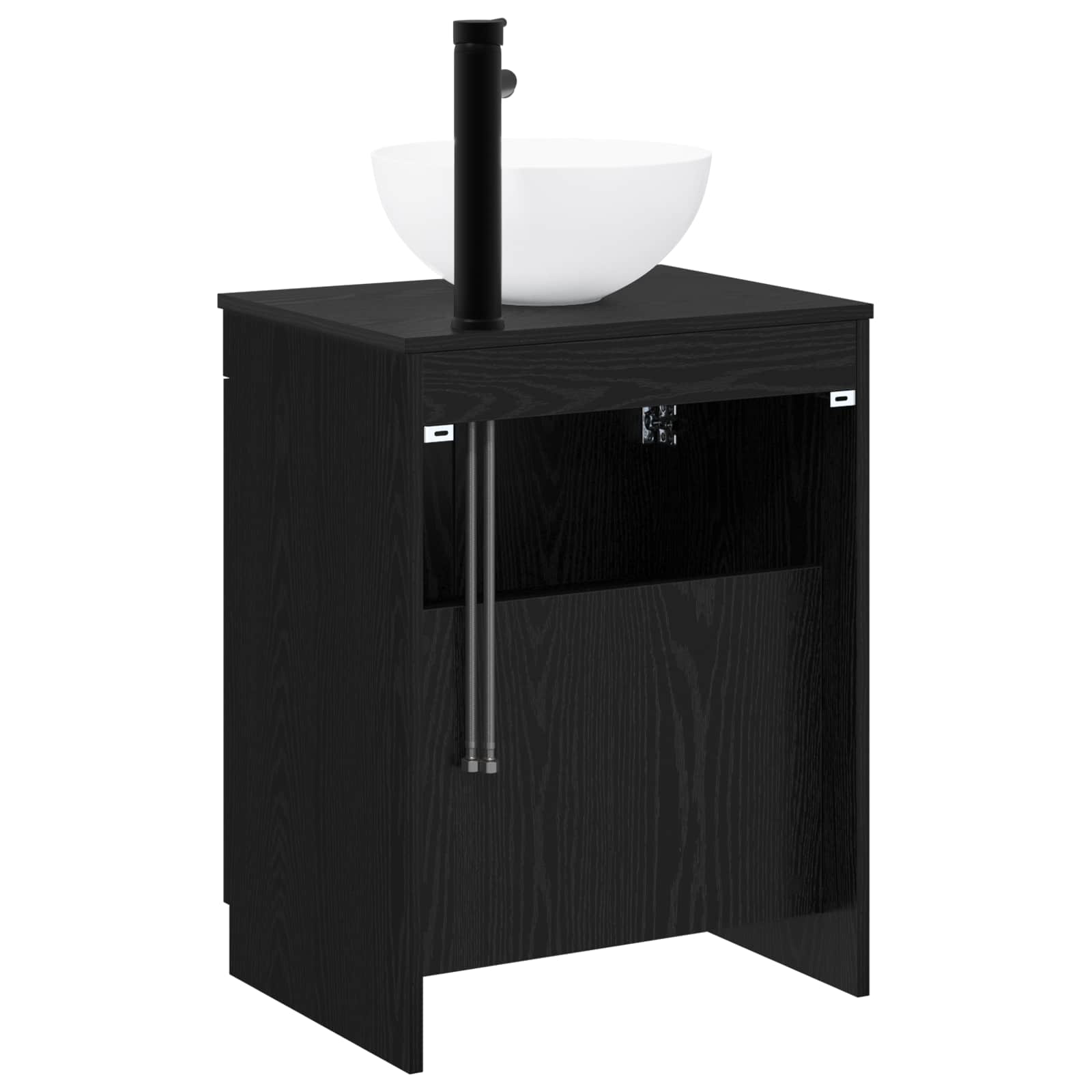 Badezimmermöbel-Set Schwarze Eiche Holzwerkstoff