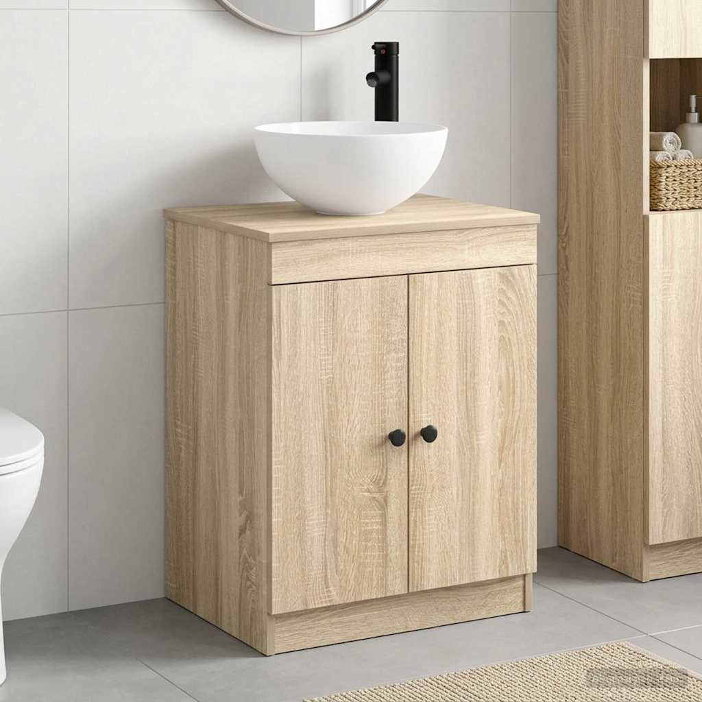 Badezimmermöbel-Set Sonoma-Eiche Holzwerkstoff
