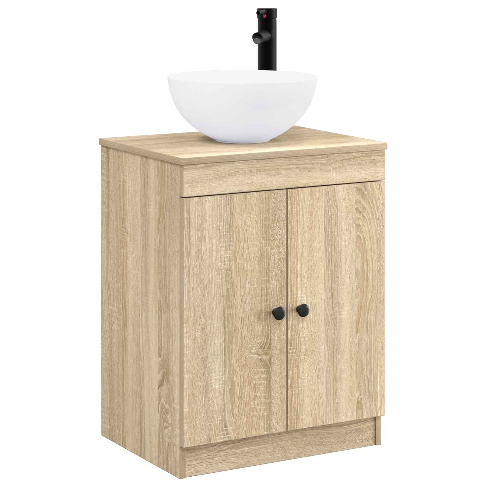 Badezimmermöbel-Set Sonoma-Eiche Holzwerkstoff