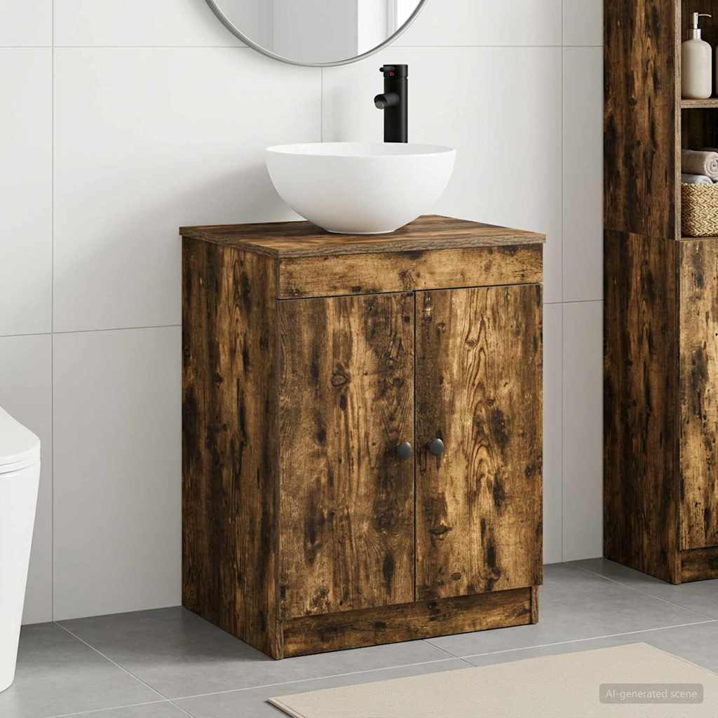 Badezimmermöbel-Set Geräucherte Eiche Holzwerkstoff