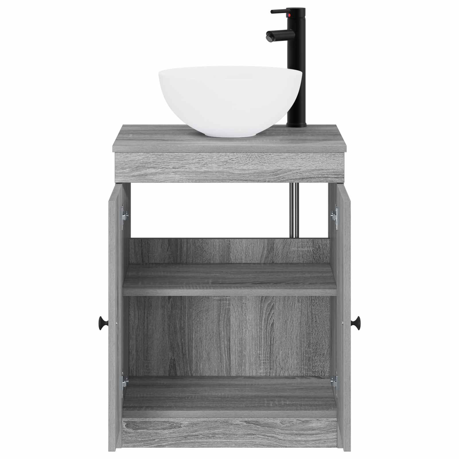 Badezimmermöbel-Set Grau Sonoma Holzwerkstoff