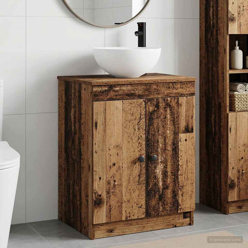 Badezimmermöbel-Set Altholz Holzwerkstoff
