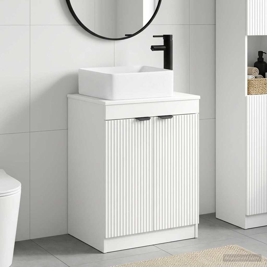 Badezimmermöbel-Set Weiß Holzwerkstoff