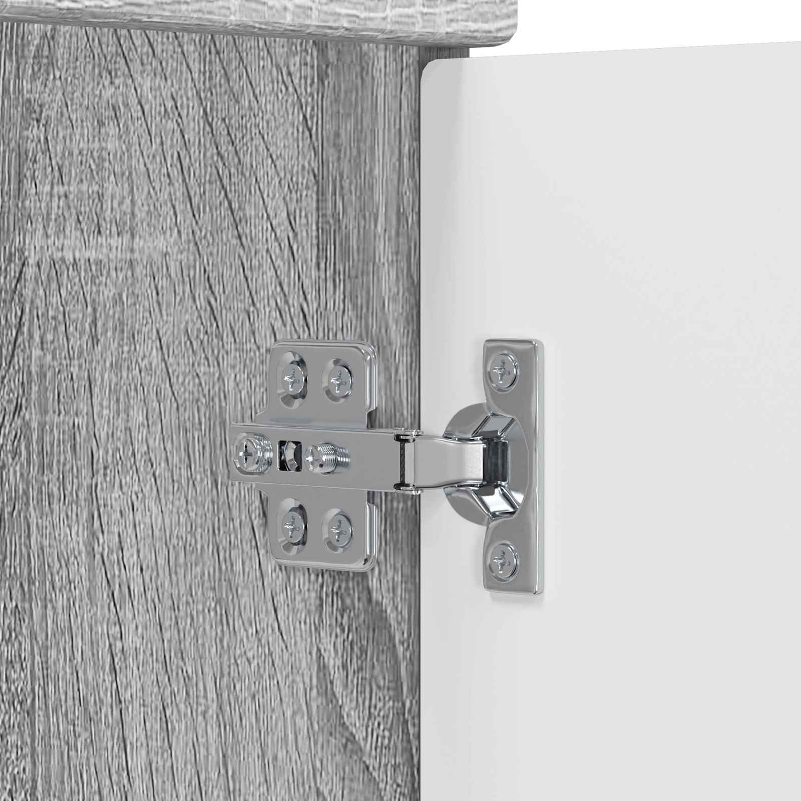 Badezimmermöbel-Set Grau Sonoma Holzwerkstoff