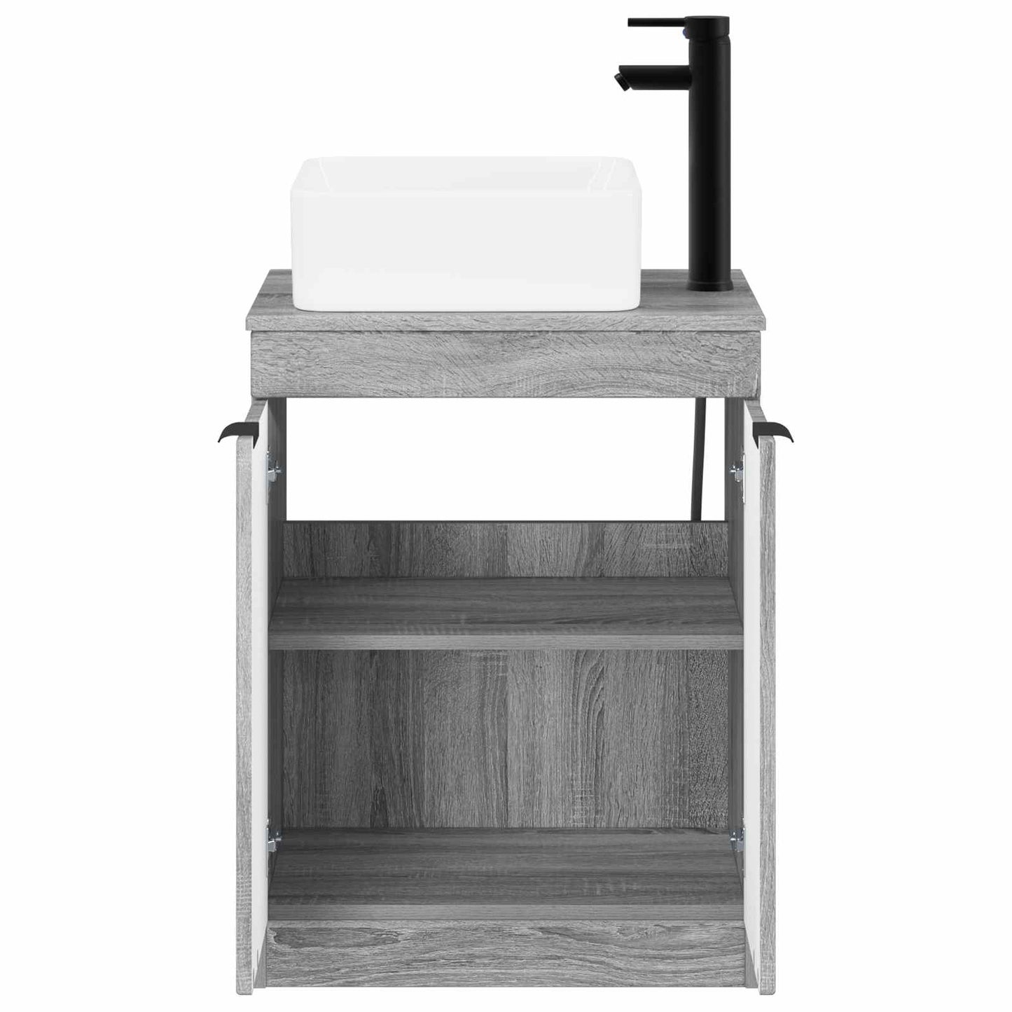 Badezimmermöbel-Set Grau Sonoma Holzwerkstoff