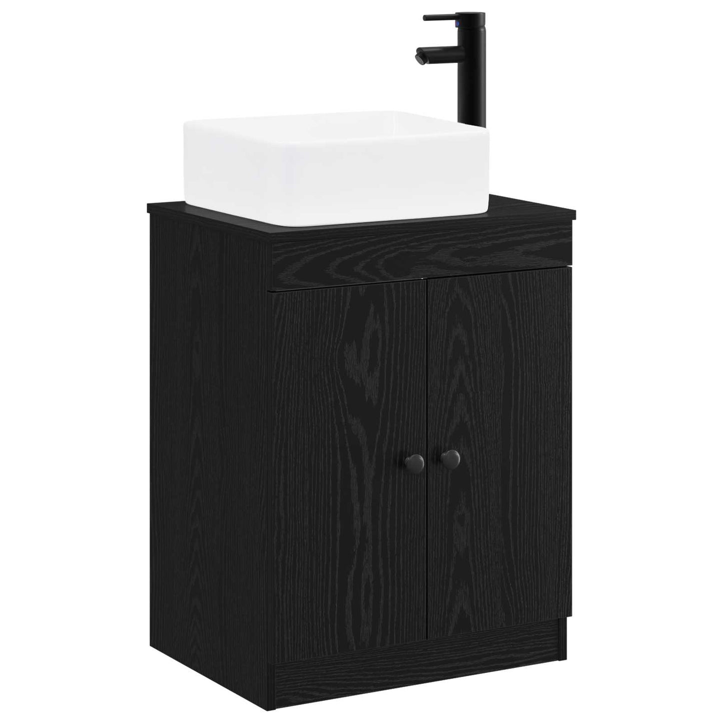 Badezimmermöbel-Set Schwarze Eiche Holzwerkstoff