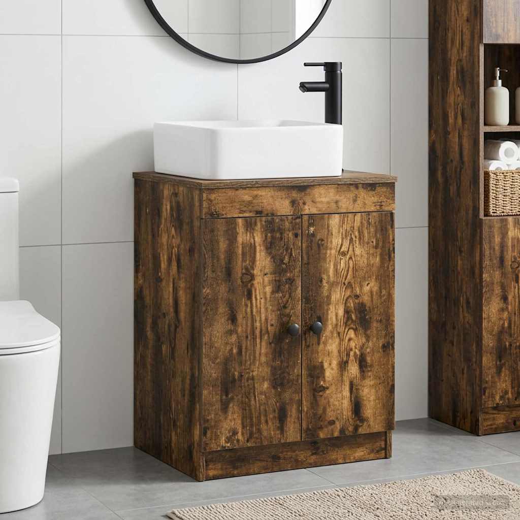 Badezimmermöbel-Set Geräucherte Eiche Holzwerkstoff