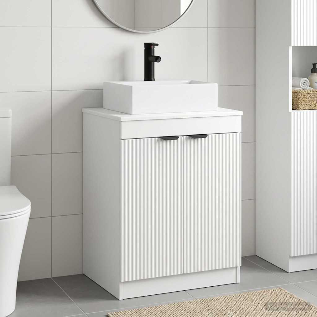 Badezimmermöbel-Set Weiß Holzwerkstoff