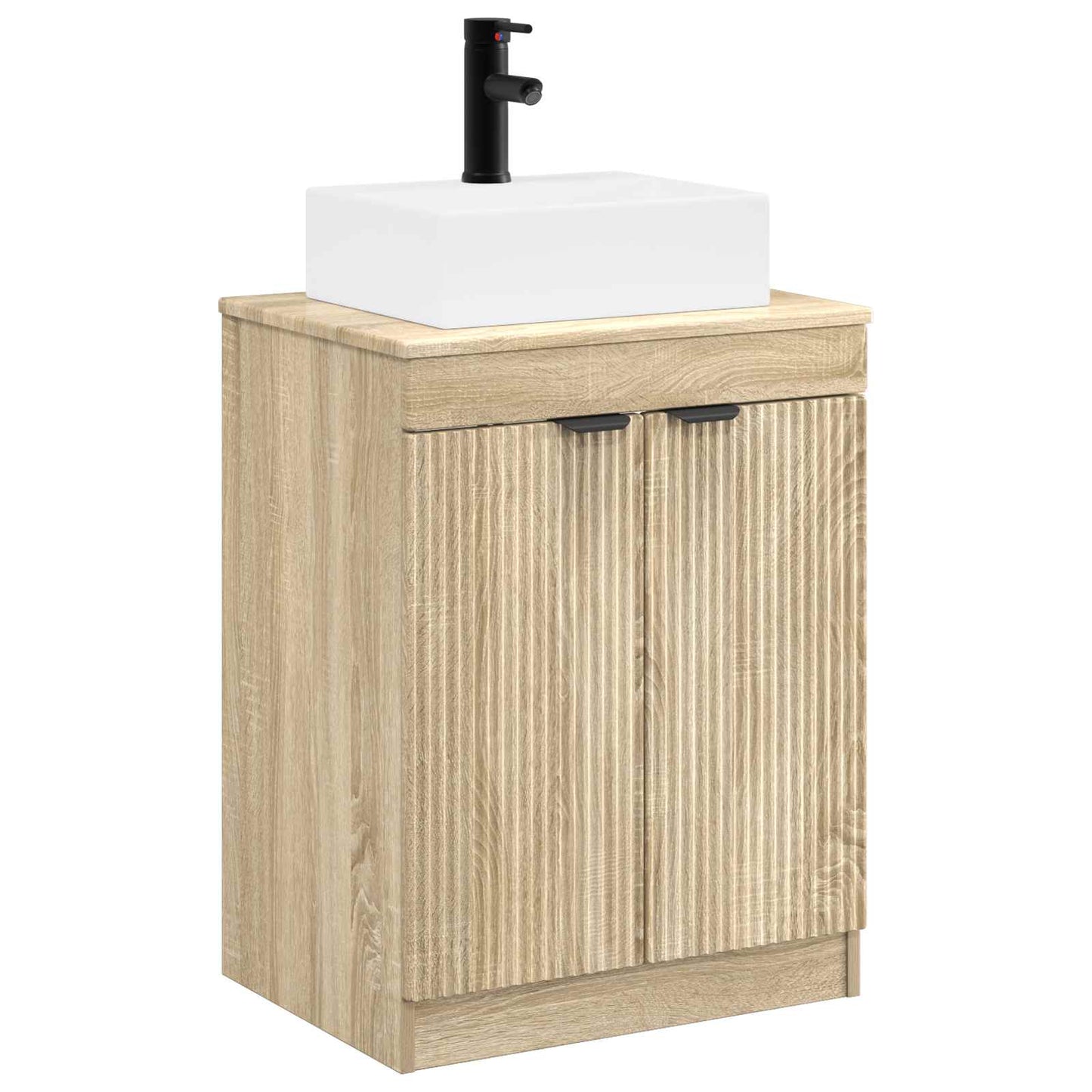 Badezimmermöbel-Set Sonoma-Eiche Holzwerkstoff