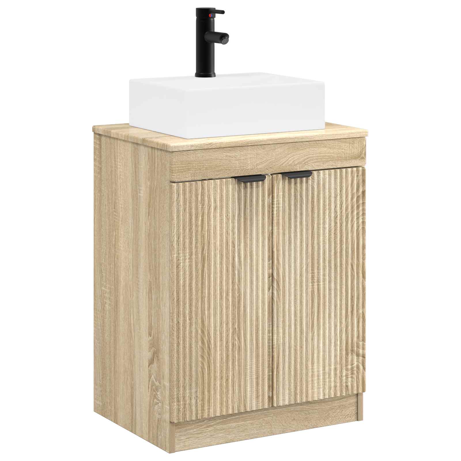 Badezimmermöbel-Set Sonoma-Eiche Holzwerkstoff