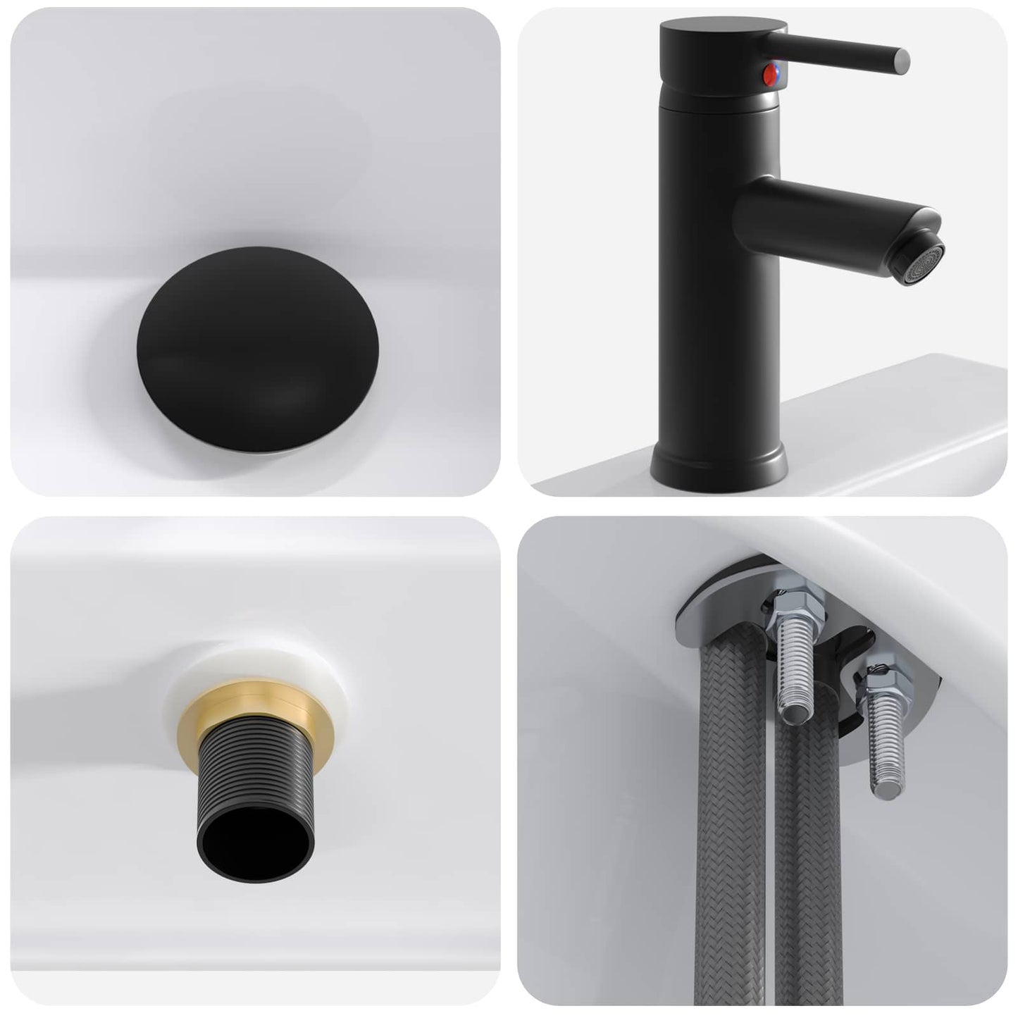 Badezimmermöbel-Set Schwarze Eiche Holzwerkstoff