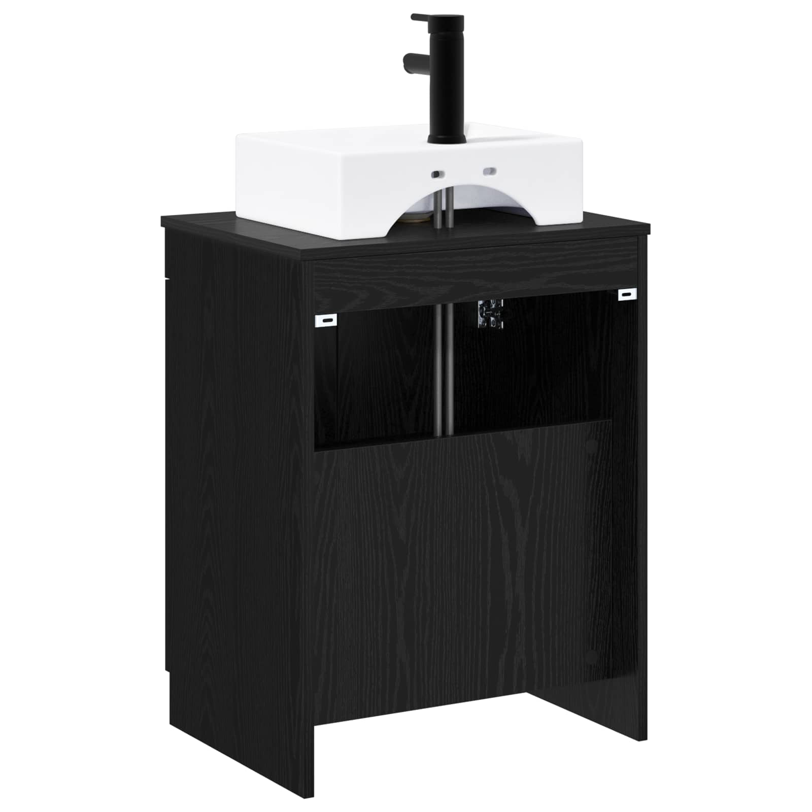 Badezimmermöbel-Set Schwarze Eiche Holzwerkstoff