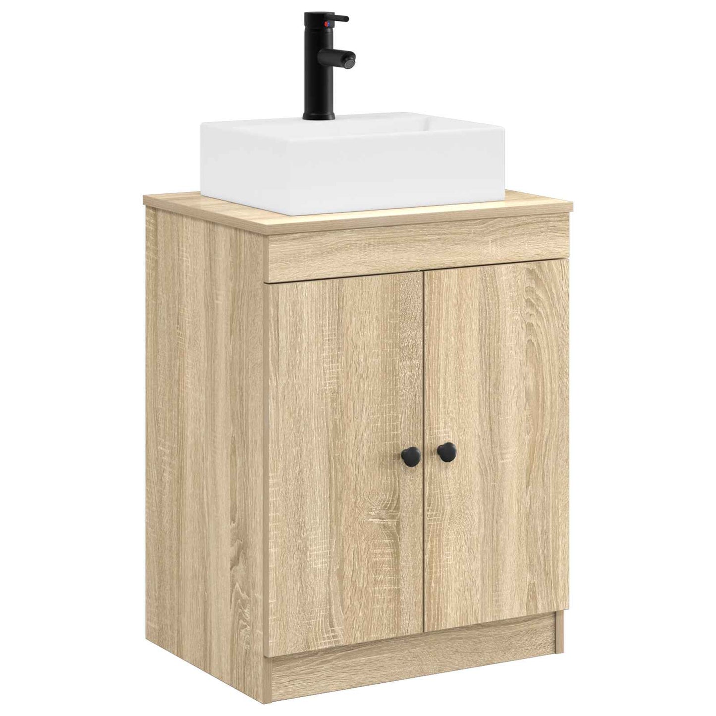 Badezimmermöbel-Set Sonoma-Eiche Holzwerkstoff