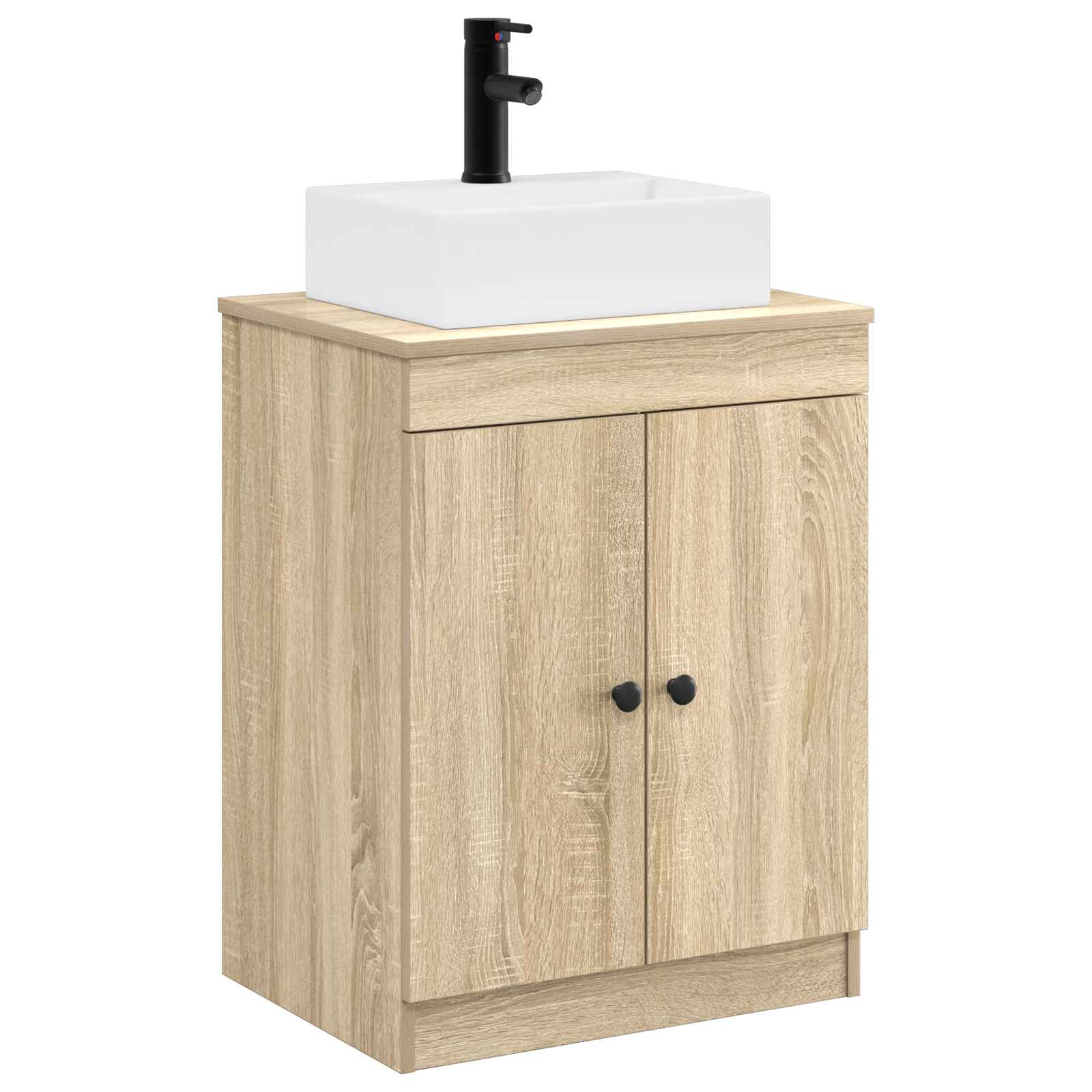 Badezimmermöbel-Set Sonoma-Eiche Holzwerkstoff