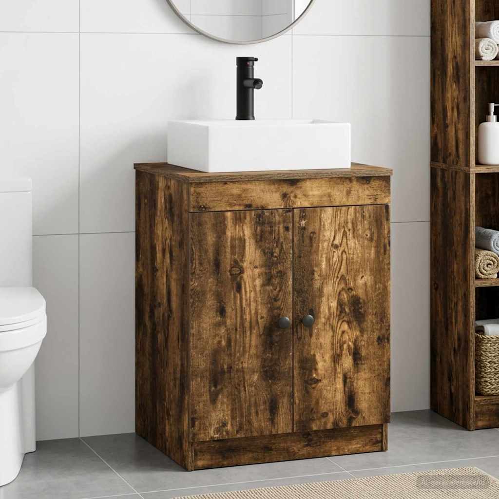 Badezimmermöbel-Set Geräucherte Eiche Holzwerkstoff