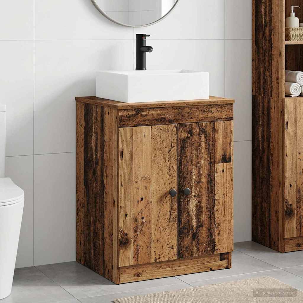 Badezimmermöbel-Set Altholz Holzwerkstoff