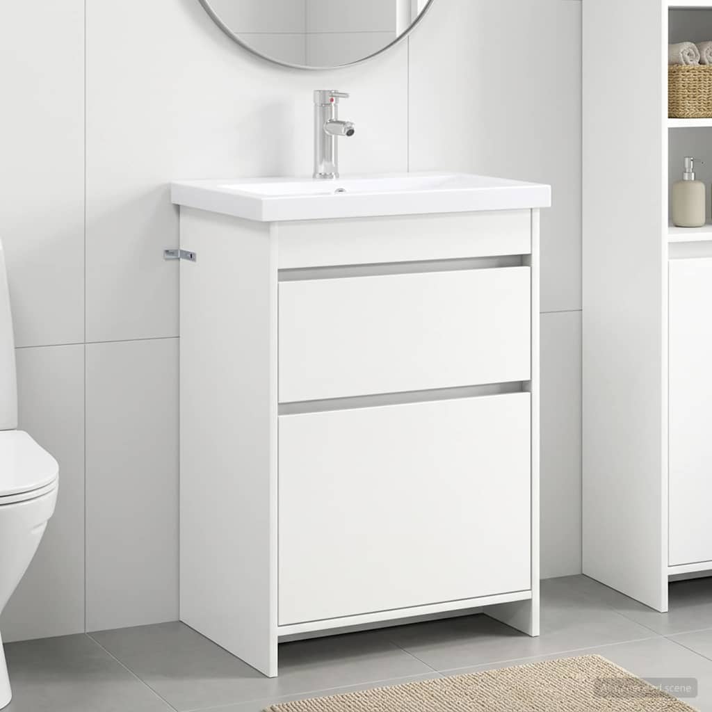Badezimmermöbel-Set Weiß 61 x 40 x 84,5 cm Holzwerkstoff